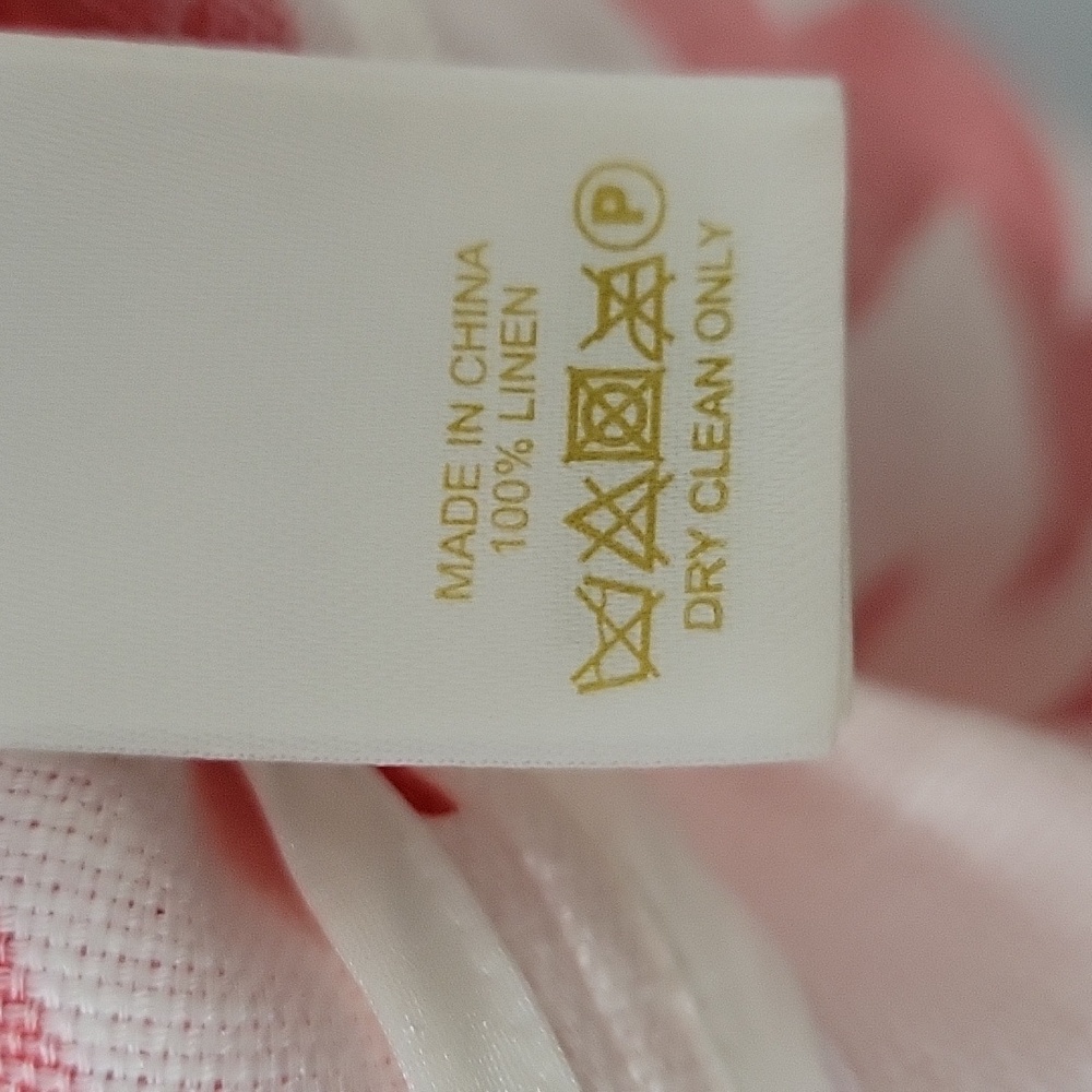 Kate Spade Red and White Chevron Linen Sleeveless Blouse, Size 4 - Picture 8 of 8